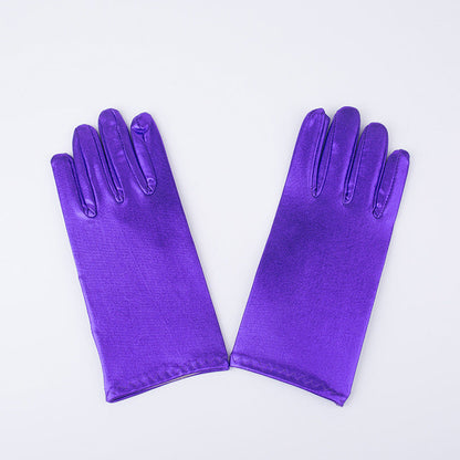 Metallic Black Clothing Gloves