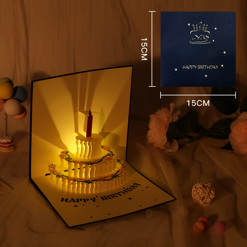 Ins - style 3D Birthday Greeting Card