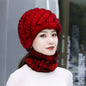 Warm Real Rabbit Fur Winter Hat for Seniors