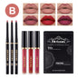 New Fashion 6-Pack Matte Lip Gloss and Liner Set for Long-Lasting Wear-Homeunderwear