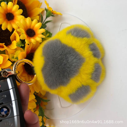 Real Rabbit Fur Paw Keychain Bag Charm