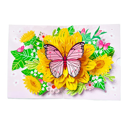 3D Sunflower Birthday Greeting Card