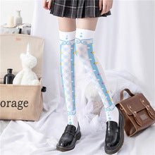 Spring and Autumn Print Japanese Lolita Cute Anime Knee Long Tube Velvet Socks