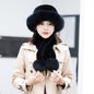 Winter Real Rabbit Fur Hat & Scarf Set - Stylish & Warm