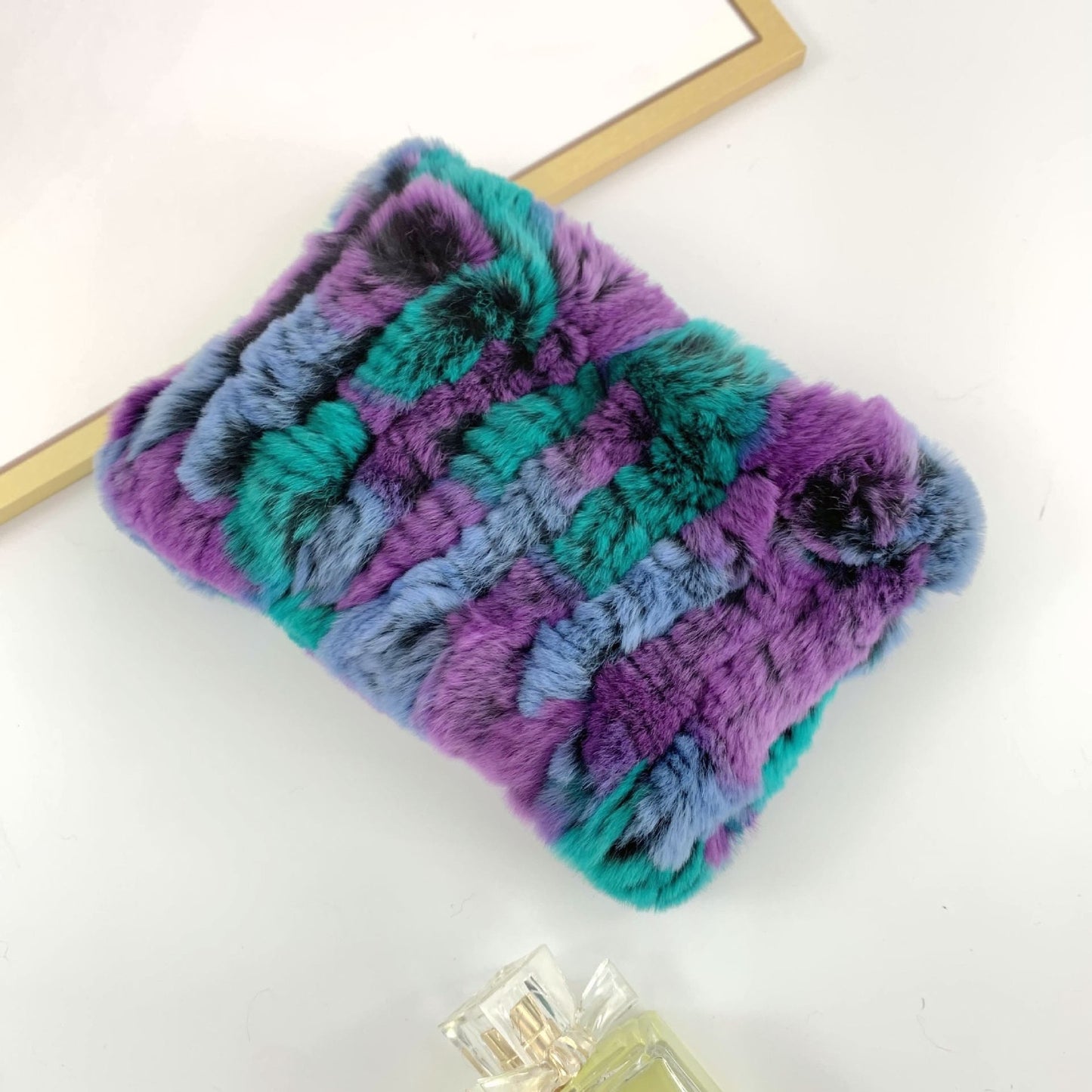 Warm Real Rabbit Fur Neck Warmer - Elastic Design