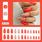 Almond Nails Chic Ins-Style Orange Honeydew Red Summer-Homeunderwear