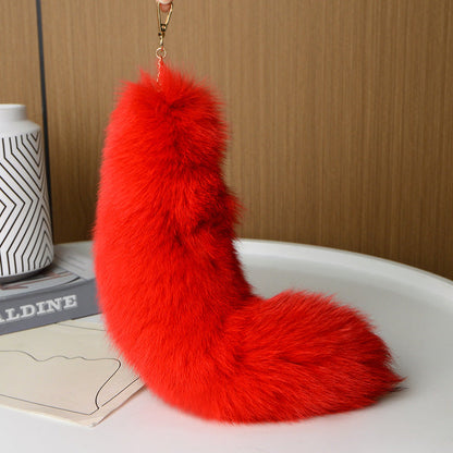 Cute Fox Tail Keychain - Furry Car Accessory