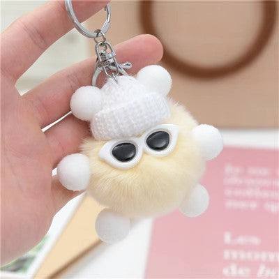 Real Rabbit Fur Rabbit Keychain Cute Fluffy Charm