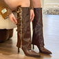 Chic Fall Collection Long Fashion Belt Buckle Boots-Homeunderwear