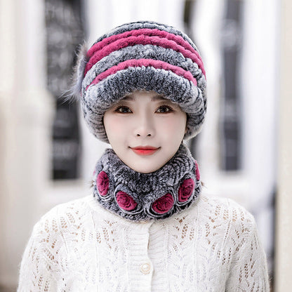 Warm Real Rabbit Fur Cap - Stylish Winter Hat