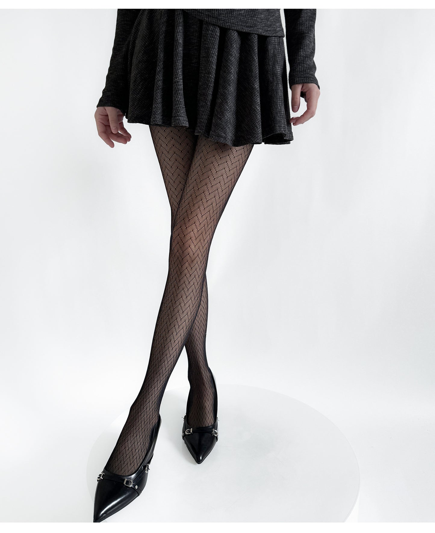 Sexy Twill Wavy High Elastic and Thin Anti-stripping Leggings Pantyhose