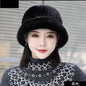 Warm Mink Fur Bucket Hat - Ear Flap Design