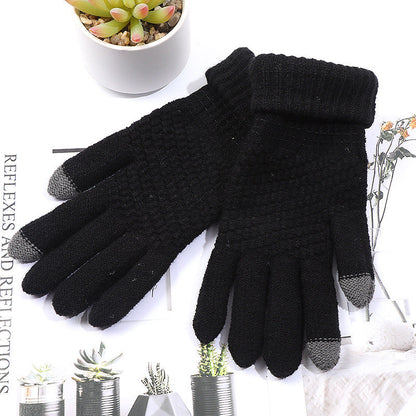 Full Finger Touch Screen Knit Gloves