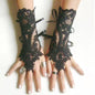 Wedding Gown Hollow Fingerless Mesh Gloves