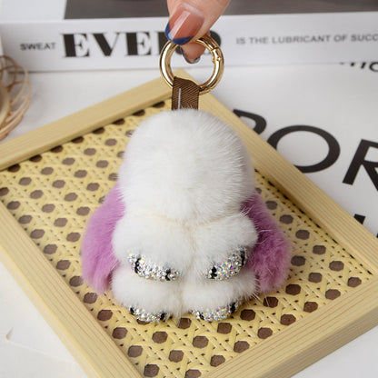 Mini Fuzzy Bunny Charm - Wholesale Keychain & Bag Accessory