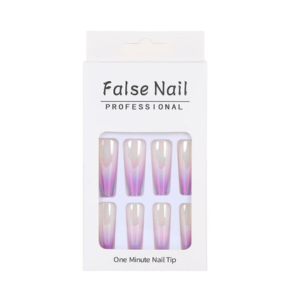 Sweet Cool Girl Luxe Ins-Style Gradient Purple Electroplated Mirror Nails