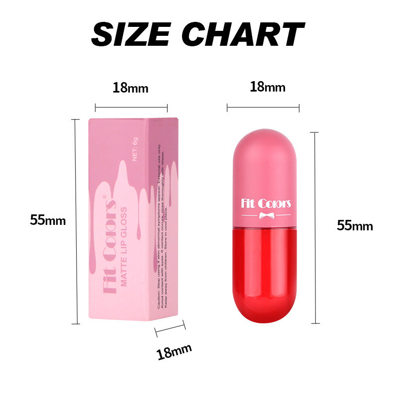 New Fashion 6-Color Mini Capsule Lip Gloss for Long-Lasting Matte Finish-Homeunderwear