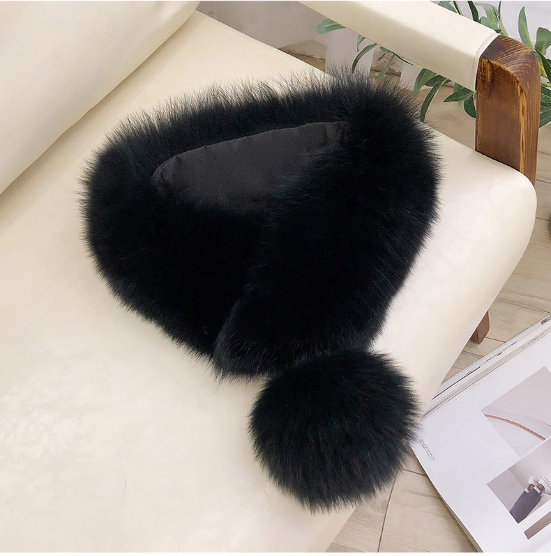 Warm Fox Fur Scarf - Winter Accessory