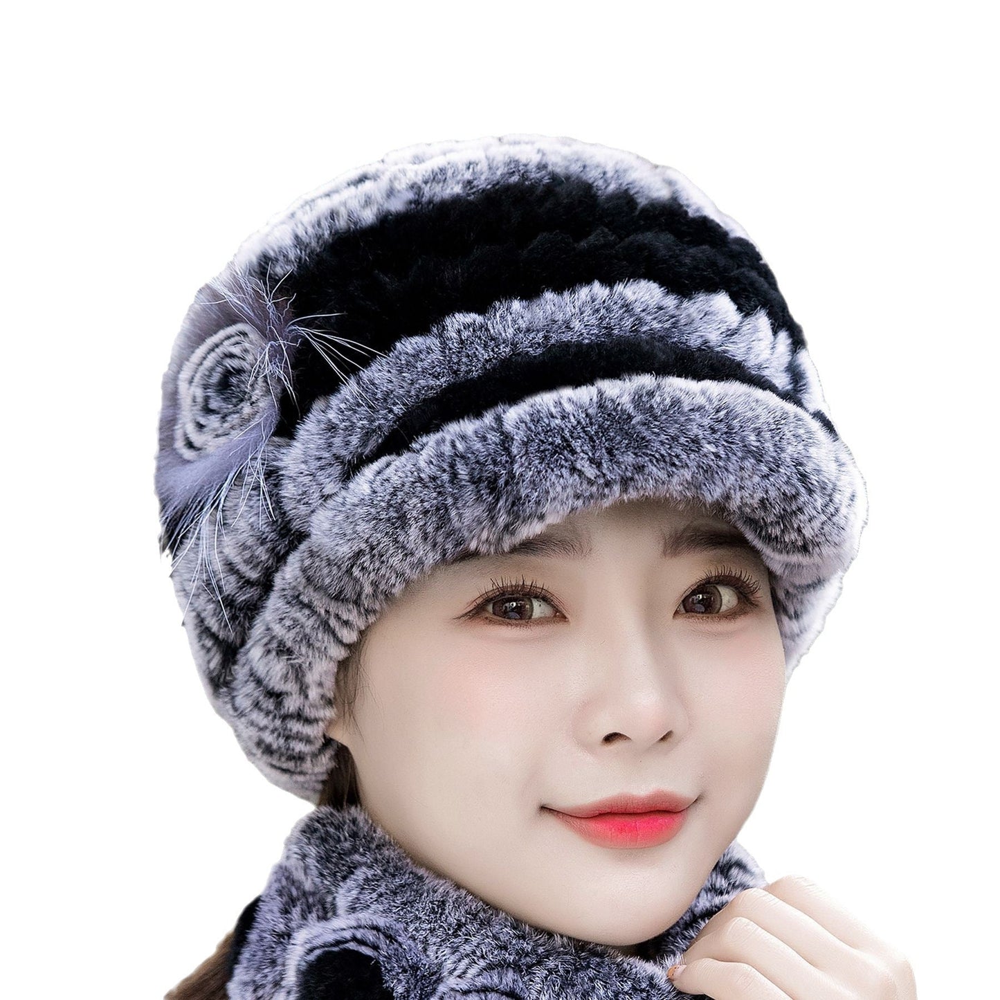 Winter Real Rabbit Fur Cap - Warm & Stylish