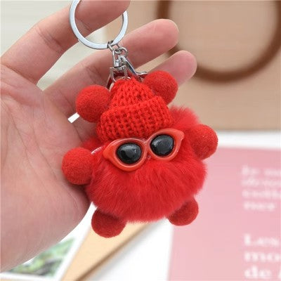 Real Rabbit Fur Rabbit Keychain Cute Fluffy Charm