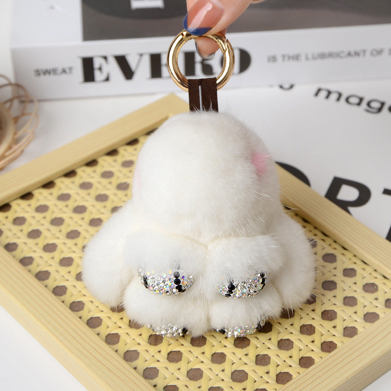 Mini Fuzzy Bunny Charm - Wholesale Keychain & Bag Accessory