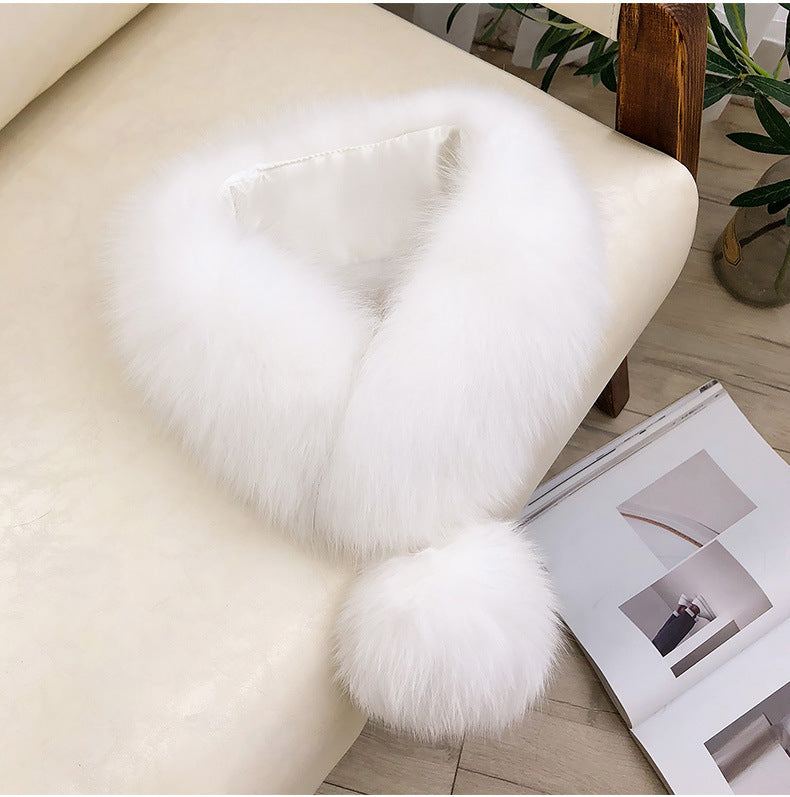 Warm Fox Fur Scarf - Winter Accessory