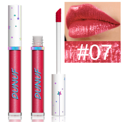 12-Color Shimmer Long-Lasting Waterproof Lip Gloss-Homeunderwear