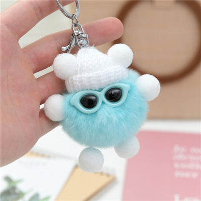 Real Rabbit Fur Rabbit Keychain Cute Fluffy Charm