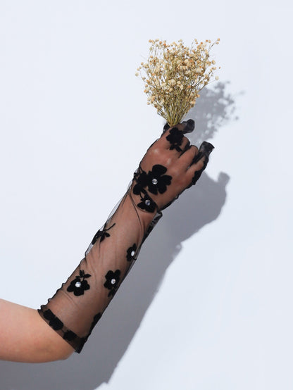 Thin Breathable Flower Gloves