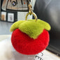 Cute Otter Rabbit Fur Persimmon Keychain Plush Toy Gift