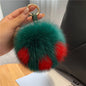 Cute Real Fox Hair Ball Simple Plush Hanger Accessory