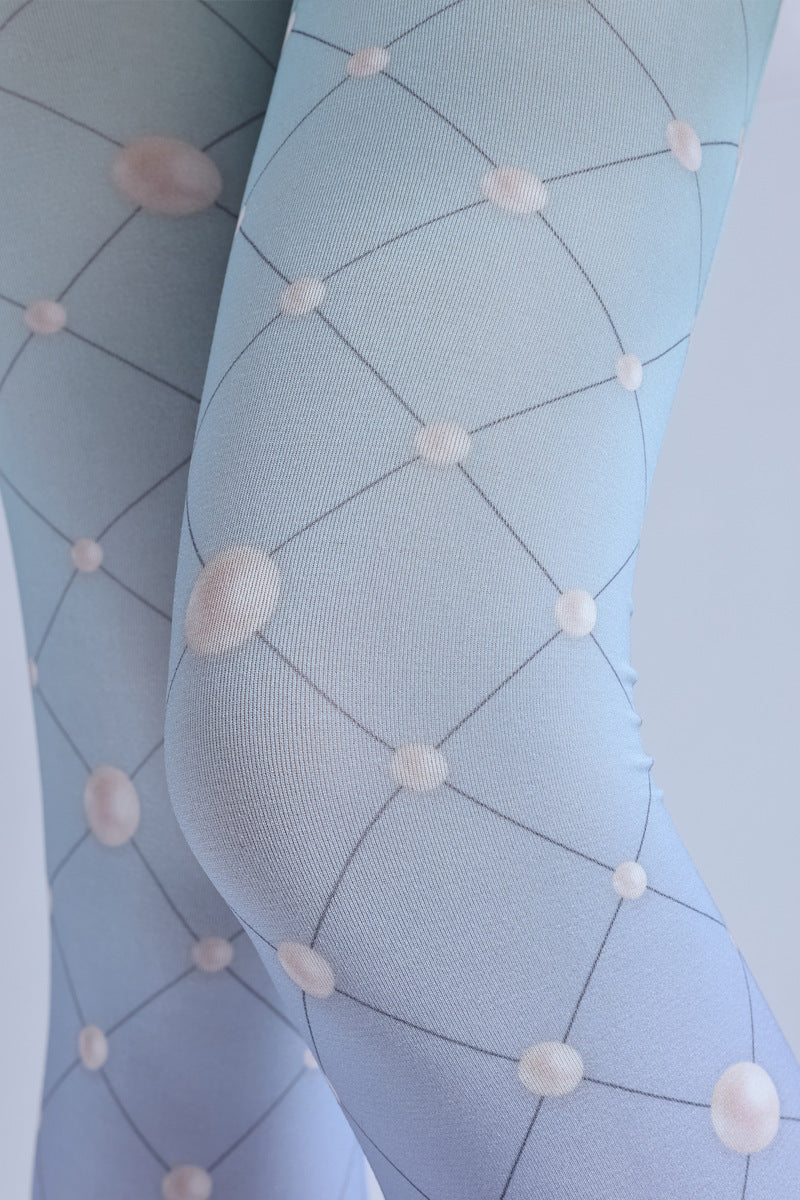 Purple Gradual Change Lolita Stockings Mesh Pantyhose