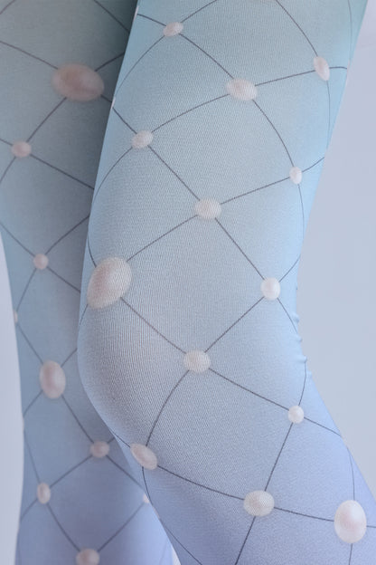 Purple Gradual Change Lolita Stockings Mesh Pantyhose