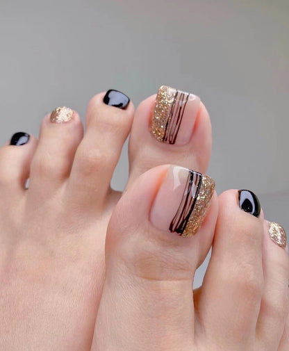 Removable Toe Nail Art, Wear-On Foot Nails