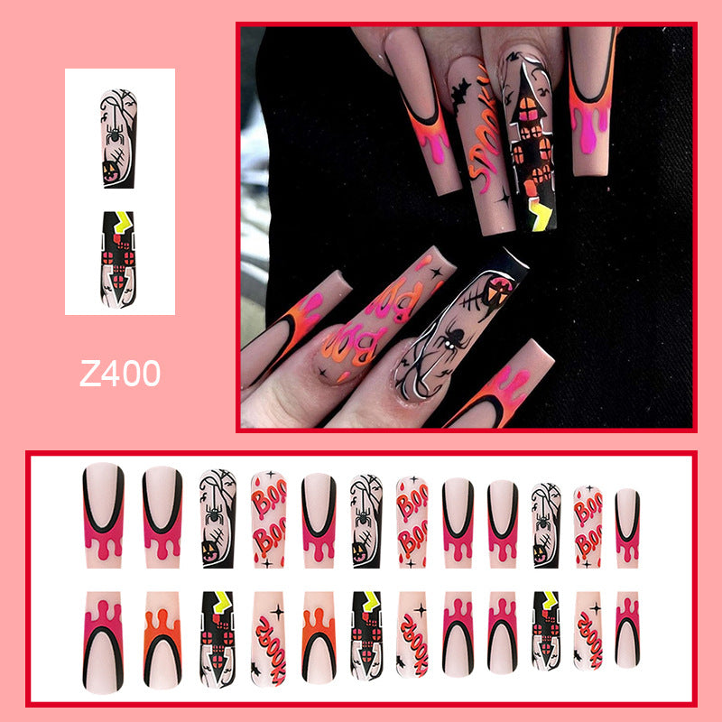 New FashionPink Spider Line Nail Tips-homeunderwear