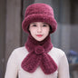 Winter Real Rabbit Fur Hat & Scarf Set - Stylish & Warm