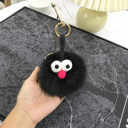 Cute Sesame Street Hair Ball Fur Cartoon Doll Fox Hair Accessory