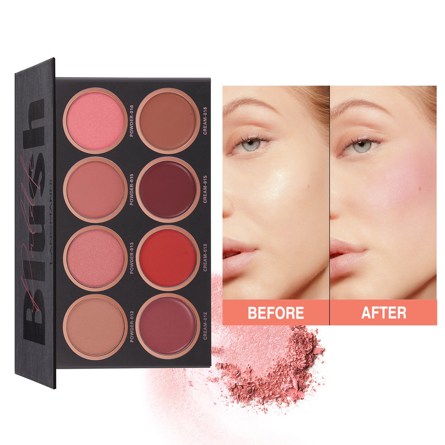 New Fashion8-Color Blush and Highlighter Palette-homeunderwear