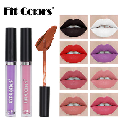 New Fashion 4-Pack Envelope-Style Matte Brown Lip Gloss for Halloween-Homeunderwear