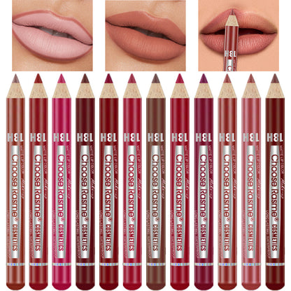 New Fashion12-Color Matte Lip Liner - Long-Lasting, Velvet Finish-homeunderwear