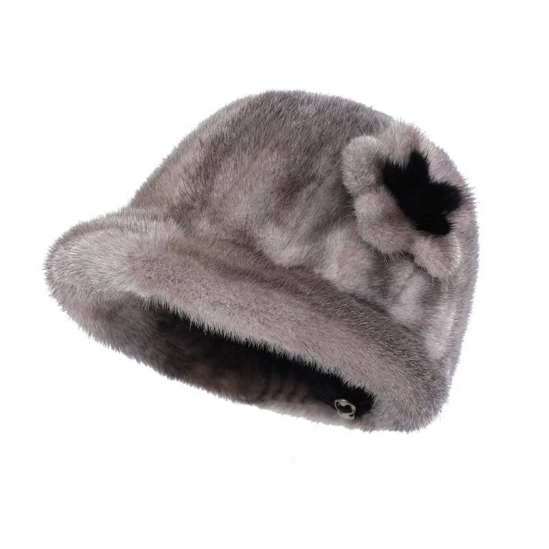 Winter Mink Fur Ear Flap Hat - Elegant & Warm