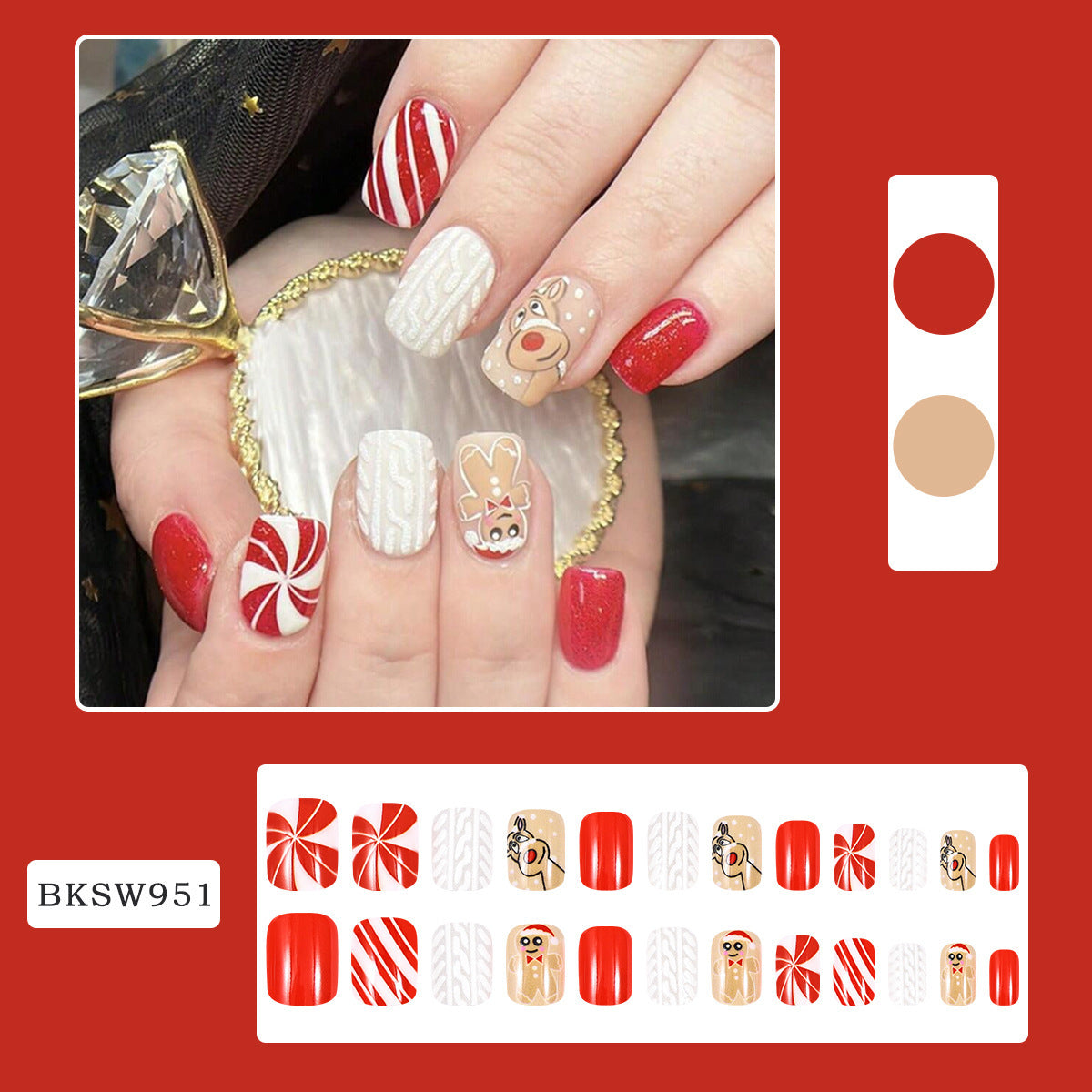 New FashionNew Christmas Nail Decals - Snowflake, European Style-homeunderwear