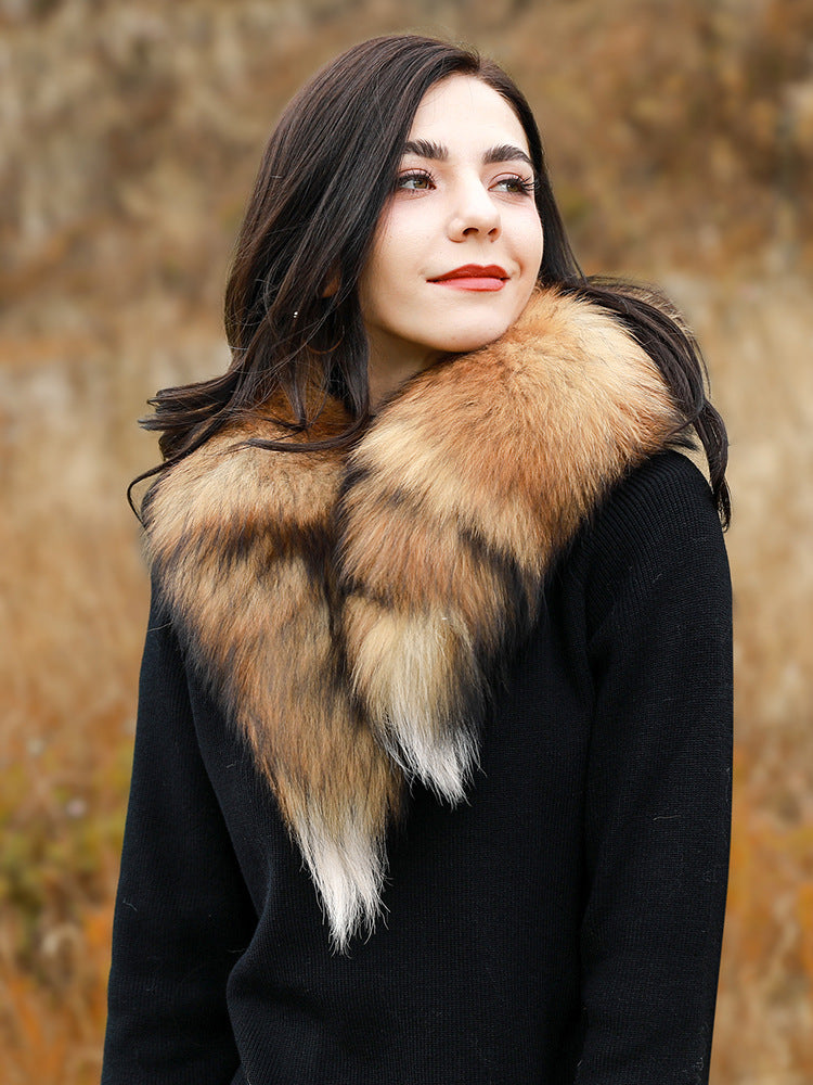 Winter Fox Fur Scarf - Stylish & Warm Neck Wrap