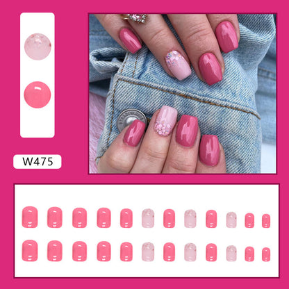 Barbie Pink Solid Color Nail Tips, Sweet and Chic