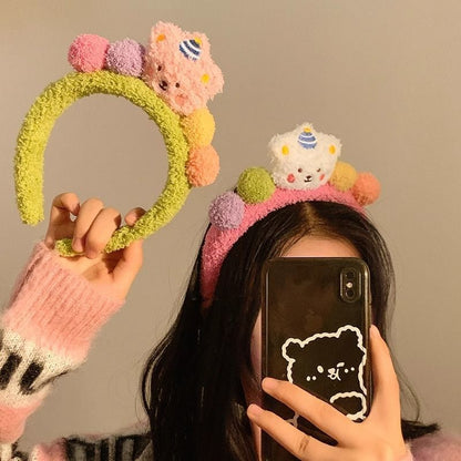 Cute Bear Furry Headband