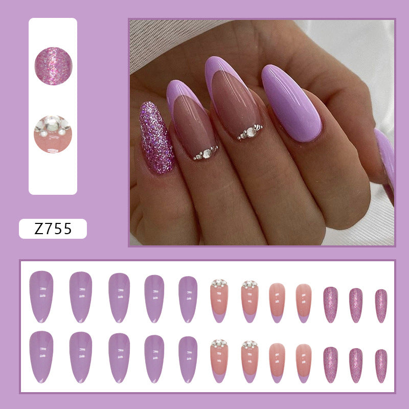 Almond Shape Lilac Nails, Sweet and Chic