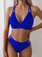 Unveiling Sensual Elegance Sleek V-neck Backless Bikini Swimsuit