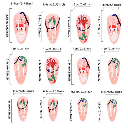 New FashionChristmas Santa and Reindeer Nail Tips