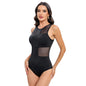 Chic and Seductive Mesh Panel Exposed Back Swimsuit