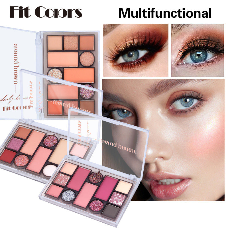 New Fashion 12-Color Multi-Use Face Powder Palette with Matte and Shimmer-Homeunderwear